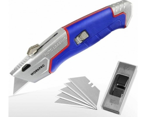 Нож строительный WORKPRO WP213012 выдвижной проф Нож строительный WORKPRO WP213012 выдвижной проф