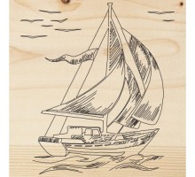 Доска для выжигания REXANT ДВ0921 «корабль парусник», 150х150 мм, 12-0921