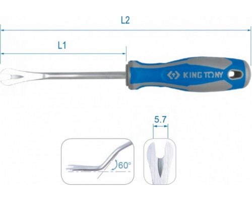 Съемник клипс обшивки салона KING TONY 48280180, 100 мм