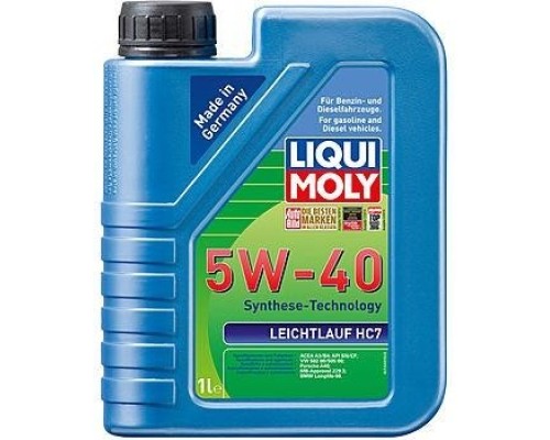 Масло моторное LIQUI-MOLY SAE 5W40 Leichtlauf HC 7 1 л 1346 синтетическое [1346]