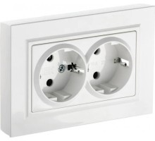 Розетка IEK BRITE РСш12-3 16а 2-м защ. шторки BR-R24-16-K01-F