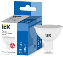 Лампа светодиодная IEK MR16 7Вт 6500К GU5.3 Софит [LLE-MR16-7-230-65-GU5]