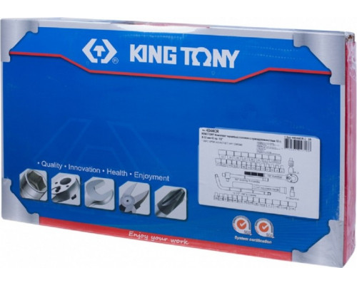 Набор головок 1/2" KING TONY 4044CR, 43 предмета