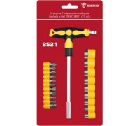 Отвертка с битами DEKO BS21 т-образная с набором головок и (21 шт.) 065-0698