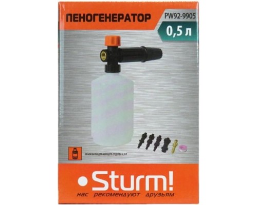 Пеногенератор  Sturm PW92-9905 0,5л, для моек Sturm, Hanskonner, Karсher, BOSCH