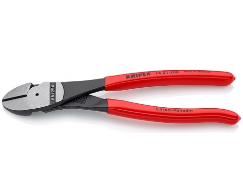 Бокорезы KNIPEX KN-7421200SB особо мощные, губки 12°, 200 мм, обливные ручки