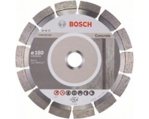 Алмазный диск для резки бетона BOSCH 180х22.2 мм Expert for Concrete [2608602558]