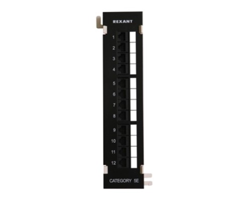 Патч-панель REXANT 04-0020 настенная, 12 портов RJ-45, CAT 5e, UTP