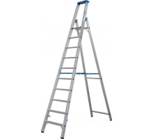 Стремянка алюминиевая KRAUSE STABILO R13 10 перфорированных ступеней 136084