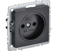 Розетка IEK BRITE РС10-1-0 10а без защ. шторок черн. BR-R10-10-K02
