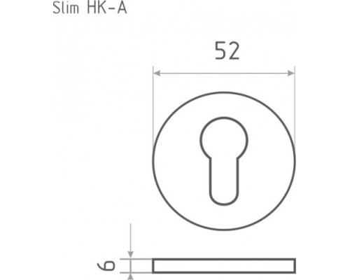 Накладка дверная НОРА-М НК-A Slim на цилиндр 