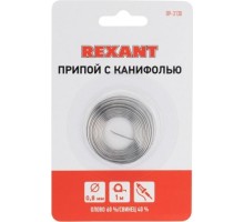 Припой REXANT ПР3130 с канифолью, 1м, d0,8мм, (олово 60%, свинец 40%),  09-3130