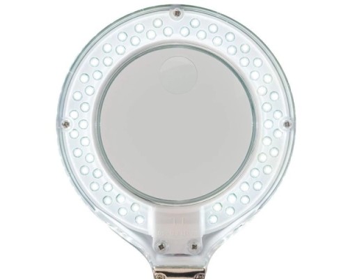 Лупа настольная REXANT 31-0243 3D+12D с подсветкой 40 SMD LED, ø100мм, белая