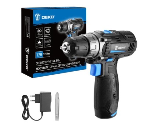Дрель-шуруповерт аккумуляторная DEKO DKCD12V PRO 083-1003 Дрель-шуруповерт аккумуляторная DEKO DKCD12V PRO 083-1003