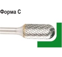 Бор-фреза по металлу  D.BOR форма С цилиндр со сферическим концом  12,7*25,0/70,0 хв. 6 мм 9f-12127k02d [W-040-9F-12127K02D]