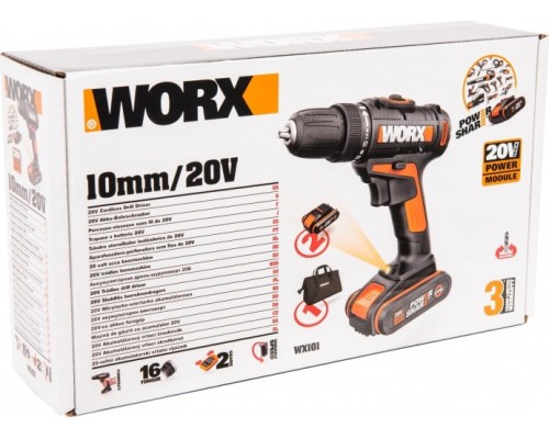 Дрель-шуруповерт аккумуляторная WORX WX101