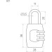 Замок навесной кодовый НОРА-М 507 для чемодана 