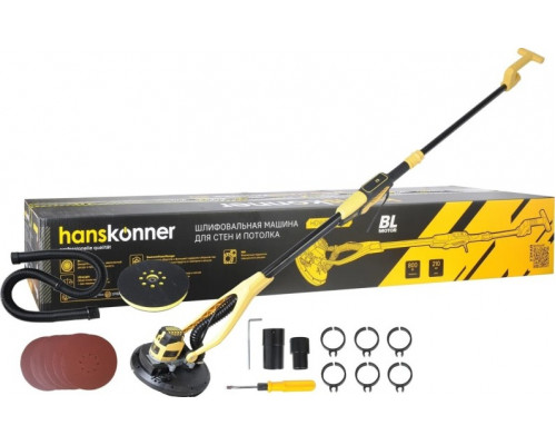 Шлифмашина HANSKONNER HDWS6080BL для стен, 2 платформы