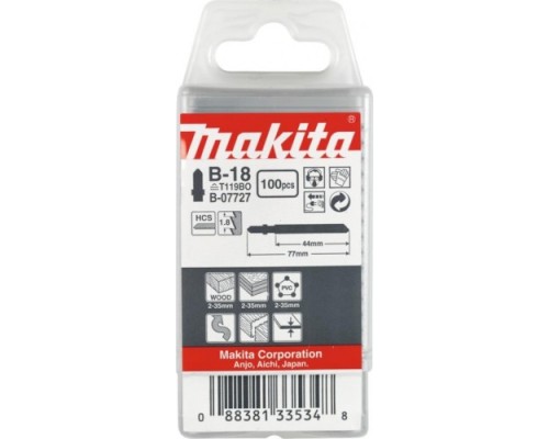 Пилки по дереву MAKITA B-07727 в-18, 100 шт.