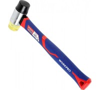 Молоток безинерционный WORKPRO WP241036 с мягкими бойками, с фиберглассовой рукояткой