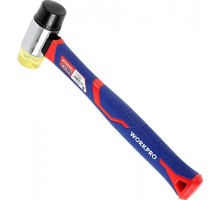 Молоток безинерционный WORKPRO WP241036 с мягкими бойками, с фиберглассовой рукояткой