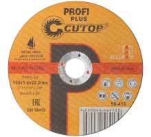 Отрезной круг по нержавеющей стали CUTOP Profi Plus Т41-150х1,6х22,2 мм 50-413