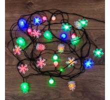 Гирлянда светодиодная Neon-Night с насадками 30 LED мультиколор 4,4 м контроллером [303-064]