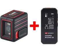 Лазерный уровень ADA CUBE MINI BASIC EDITION + Дальномер ADA Cosmo MICRO 25 [А00690]