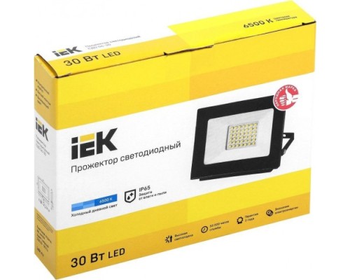 Прожектор IEK СДО 06-30 IP65 6500K черный [LPDO601-30-65-K02]