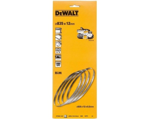 Пила кольцевая DeWALT М42 12х0,5х835 мм 14TPI (4шт.) Bimetal DT8460-QZ [DT8460-QZ]