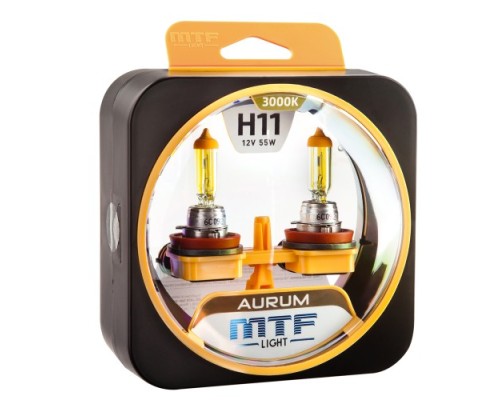 Лампа галогеновая MTF LIGHT серия AURUM H11, 12V, 55W HAU1211