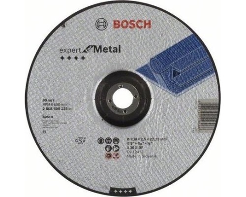 Отрезной круг по металлу BOSCH 230х2,5х22.2 мм A30S-BF выпуклый Expert for Metal [2608600225]