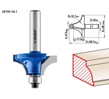 Фреза по дереву ЗУБР ПРОФЕССИОНАЛ 38.1x17мм, радиус 12.7мм, кромочная калевочная №1 [28700-38.1]