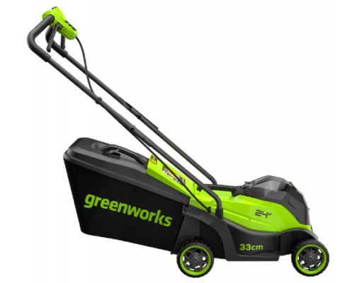 Газонокосилка аккумуляторная GREENWORKS 2520607UA 24V, 33 см, бесщеточная, c 1хАКБ 2Ач купить с доставкой и официальной гарантией