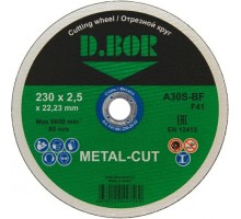 Отрезной круг по металлу D.BOR 230x2,5x22,2 мм A30S-BF, F41 METAL-CUT [D-F41-MC-230-25-22]