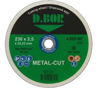 Отрезной круг по металлу D.BOR 230x2,5x22,2 мм A30S-BF, F41 METAL-CUT D-F41-MC-230-25-22