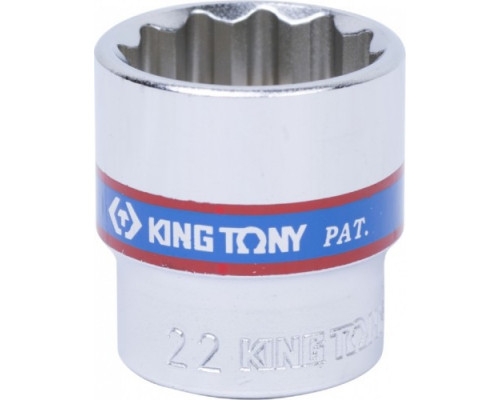 Головка двенадцатигранная 22 мм, 3/8" KING TONY 333022M