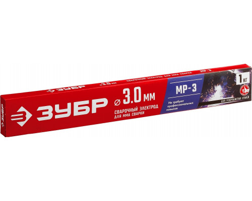 Электроды ЗУБР МР-3, 3.0 мм, 350 мм, 1 кг