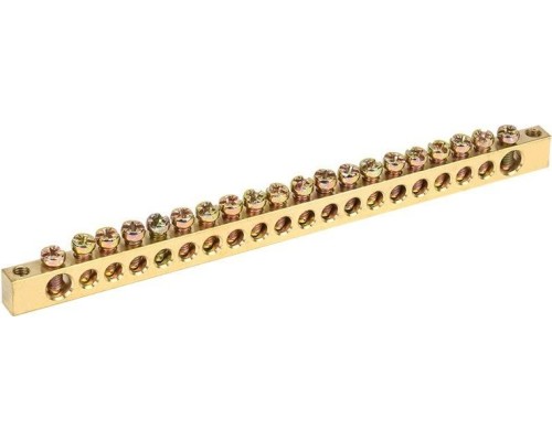 Шина REXANT 11-2370 PEN «земля-ноль» 6х9 мм 20/2, 20 групп Шина REXANT 11-2370 PEN «земля-ноль» 6х9 мм 20/2, 20 групп