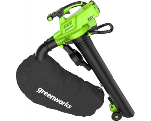 Воздуходувка-пылесос аккумуляторная GREENWORKS 2409307 60V, бесщеточная, без АКБ и ЗУ