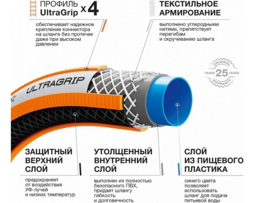 Шланг для полива DAEWOO UltraGrip 3/4 Шланг для полива DAEWOO UltraGrip 3/4
