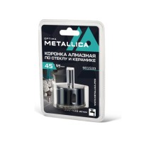 Алмазная коронка для мокрого сверления METALLICA Optima 45x55 мм #80 по стеклу, плитке [901533]