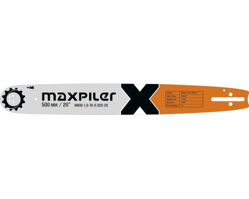 Шина для цепной пилы MAXPILER MXGB-1,3-76-0.325-20 (Carver 52-20.62-20, Patriot Pt 5220, Huter)