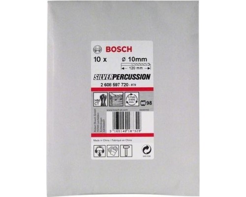 Сверло по бетону BOSCH 10х120 мм CYL-3 SILVER PERCUSSION [2608597720]