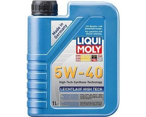 Масло моторное LIQUI-MOLY SAE 5W40 Leichtlauf High Tech 1 л 8028 синтетическое [8028]