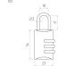 Замок навесной кодовый НОРА-М 502 для чемодана 