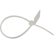 Пломба REXANT 07-0106-2  ( 50 штук ) с площадкой под маркер nylon 100x2,5мм белый 07-0106-2