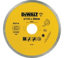 Алмазный диск для резки керамики DeWALT 110х20.0 мм DT3714-QZ [DT3714-QZ]