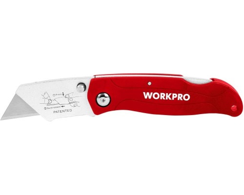 Нож складной WORKPRO WP211002 со сменными лезвиями