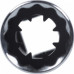 Головка шестигранная свечная 14 мм 3/8" KING TONY 36C014, L=90 мм с резиновым фиксатором